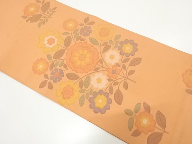 JAPANESE KIMONO / FUKURO OBI / WOVEN FLOWER & PLANT 